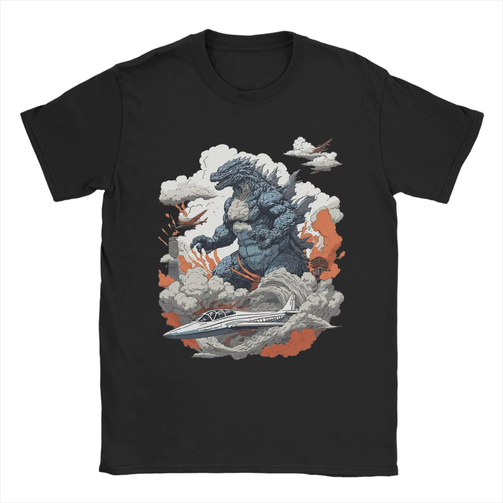 T-shirt Godzillaed Minus One Monster pour hommes et femmes, vêtements en pur coton, à la mode, à man