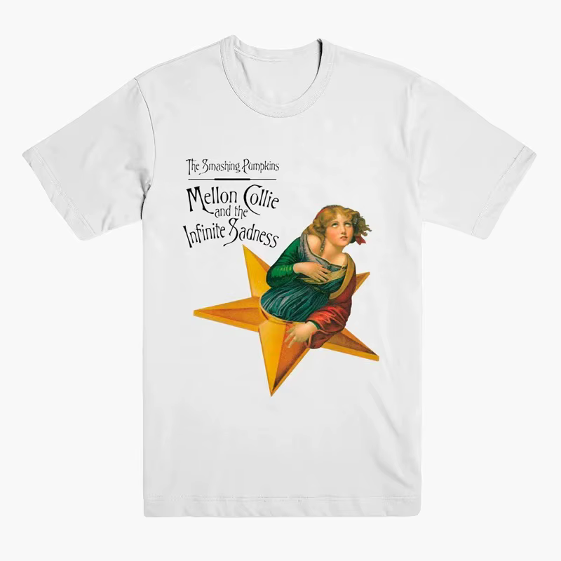 T-shirt graphique The Smashing Pumpkins, esthétique rock vintage, streetwear unisexe, coupe oversize