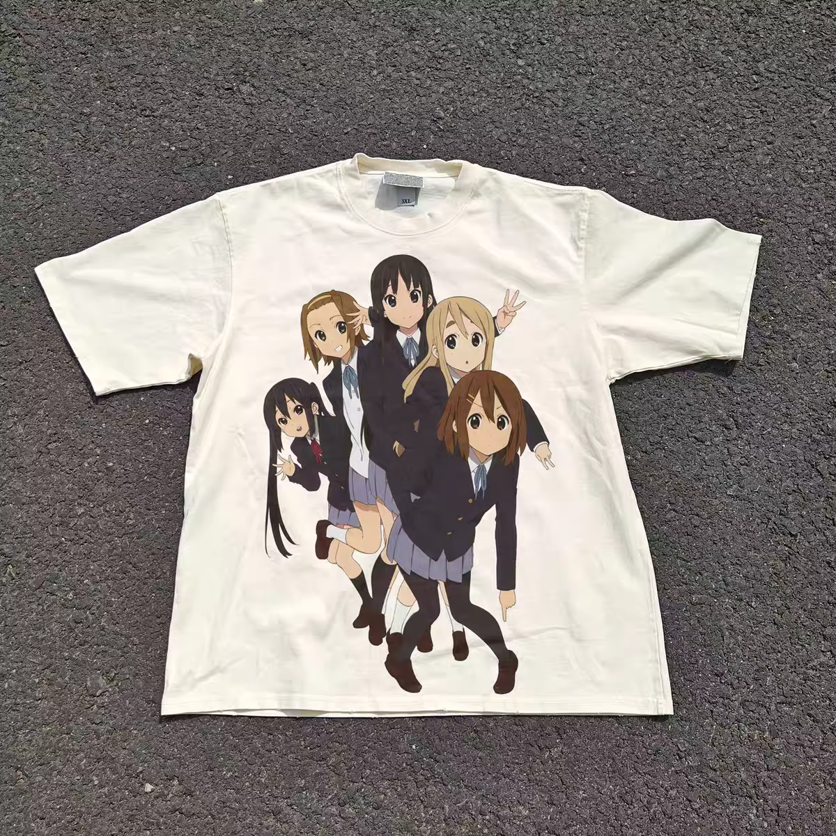Kyoto Animation Light Music Girl Light Music Club T-shirt à manches courtes en coton épais imprimé c