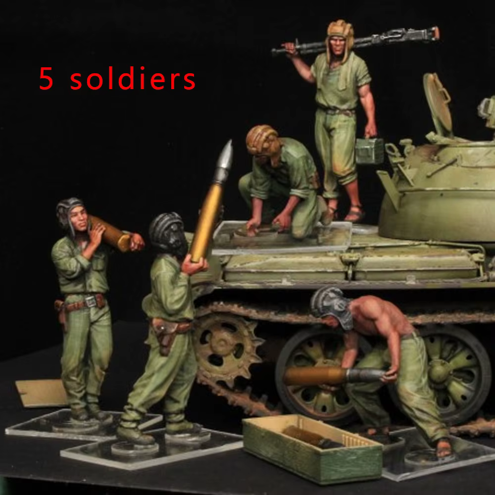 Soldat vietnamien 1/35, ensemble pour 5, figurine de soldat modèle en résine, thèmes militaires, kit
