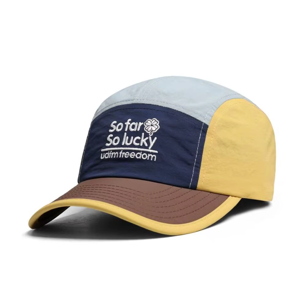 Casquette 5 panneaux pour hommes et femmes avec lettre brodée, séchage rapide, idéale pour la course
