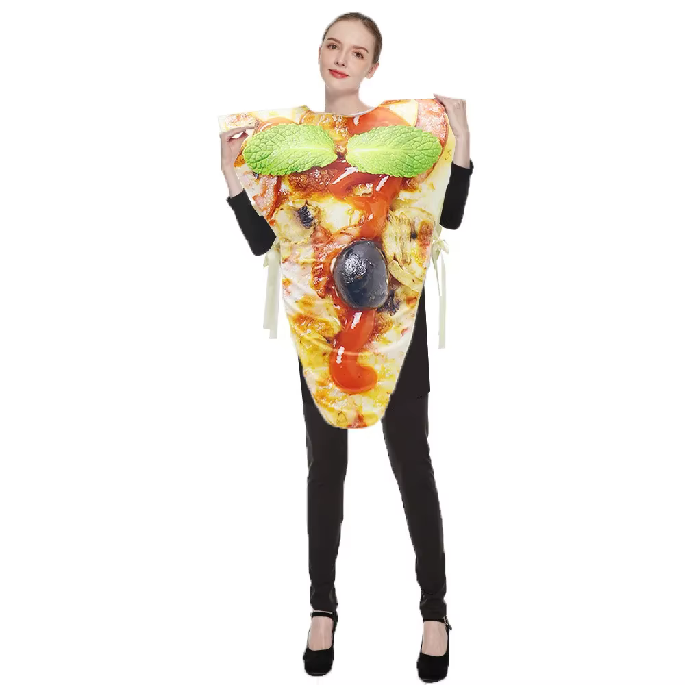 Costume de Toast de Pizza drôle pour hommes et femmes, Costume de spectacle d'halloween et de carnav