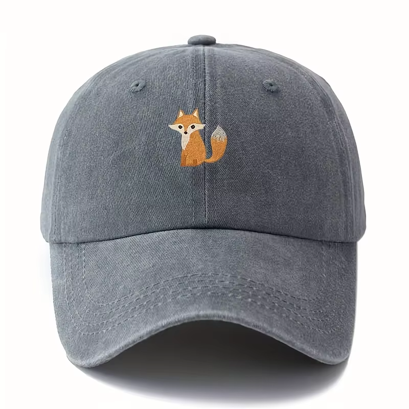 Casquette de baseball imprimée à motif de renard mignon pour la mode décontractée quotidienne, chape