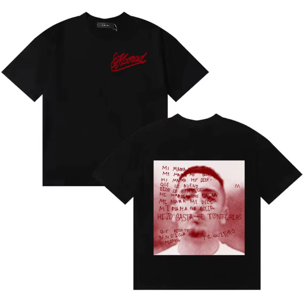 T-shirts graphiques rétro du rappeur Morad MDLR Tour, vêtements de haute qualité pour hommes, t-shir
