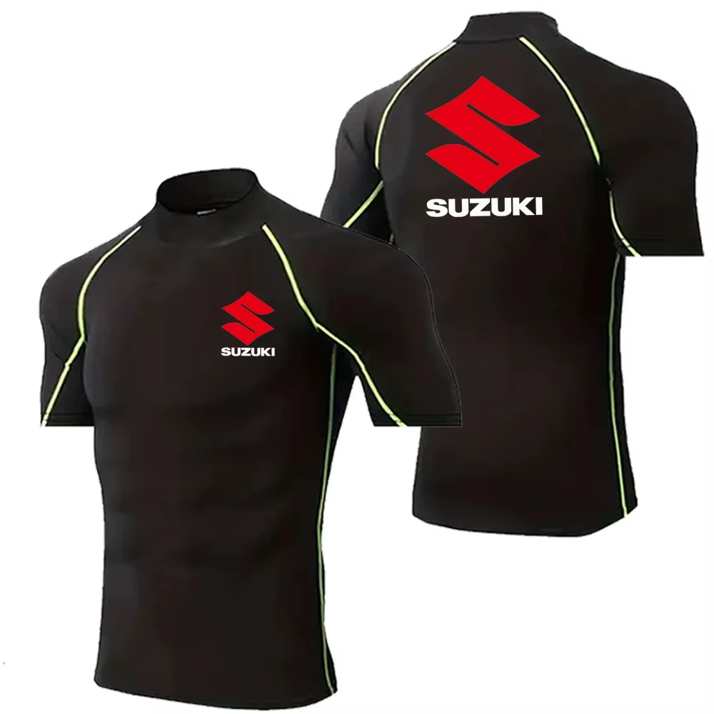 Vêtements de fitness pour hommes Suzuki, design compressé, respirants et confortables, adaptés à la 