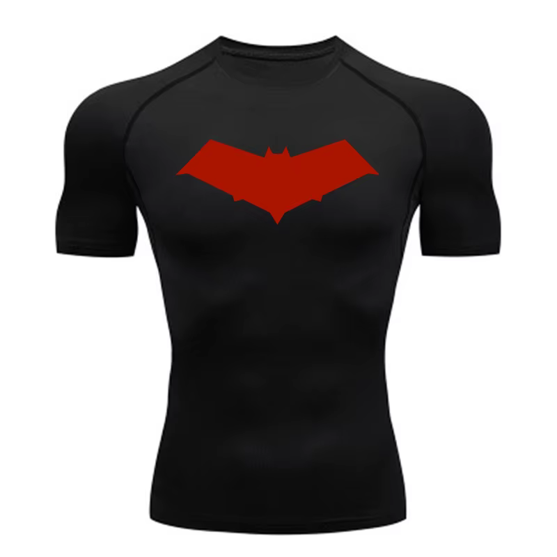 Chemise de Compression chauve-souris large pour hommes, t-shirt de course, de sport en plein air, sé