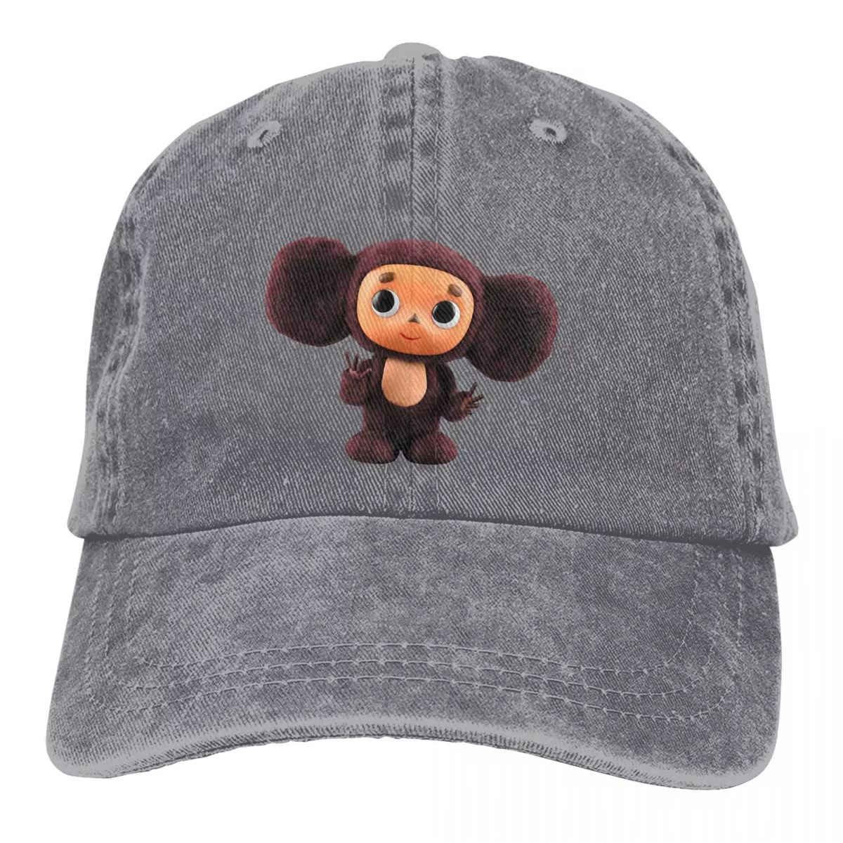 Cheburashka-Chapeau de dessin animé russe soviétique multicolore pour femme, casquette à visière per