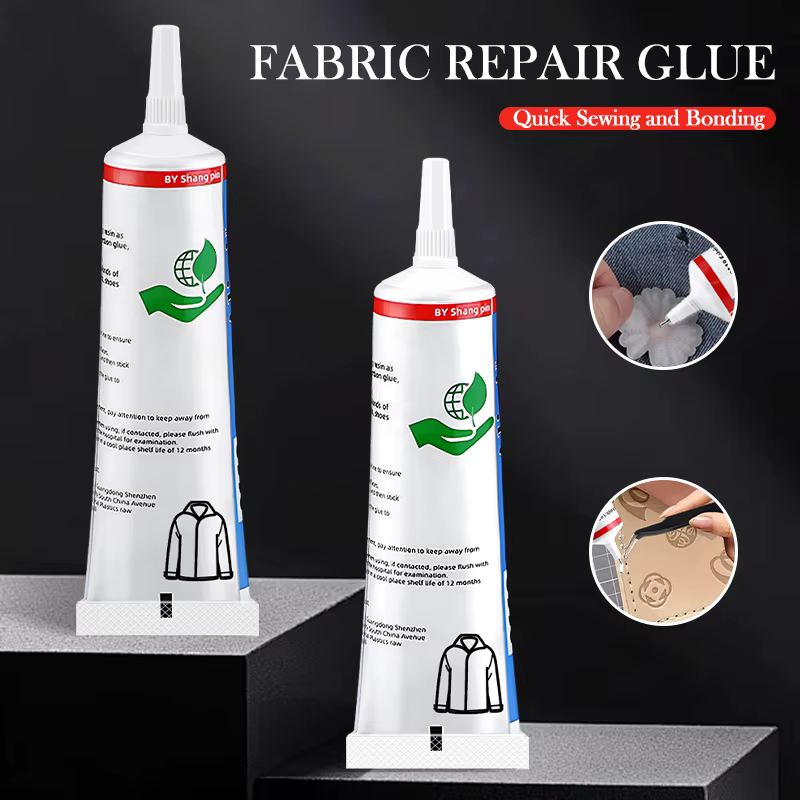 Colle de Tissu de Bain Transparente à vaccage Rapide pour Réparation de Vêtements, Adhésif Polyvalen