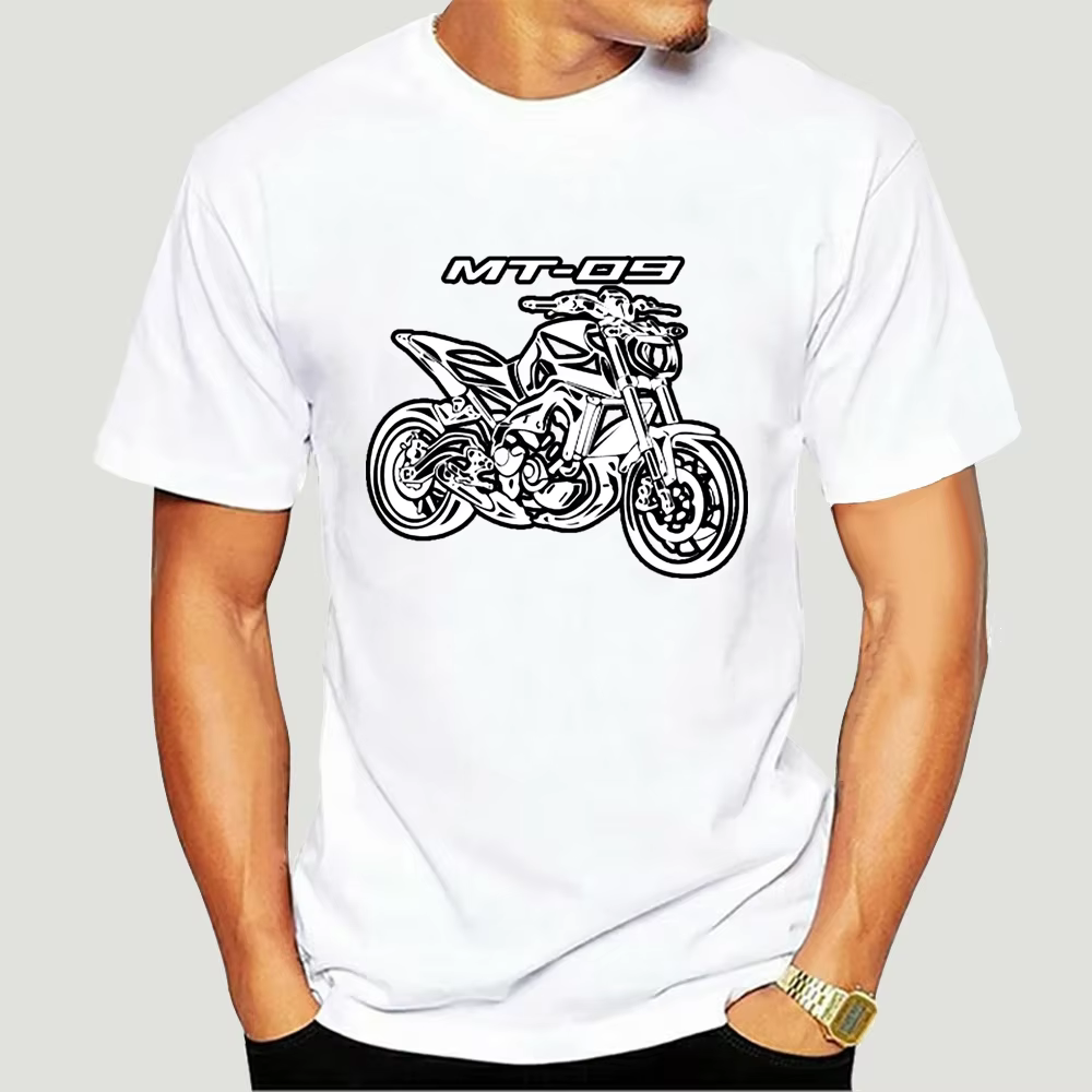 Nouveau modèle T-Shirt coton Yam Mt09 Mt 09 Mt-09 Moto Moto hommes court Sved im Fit & T-Shirts 9244