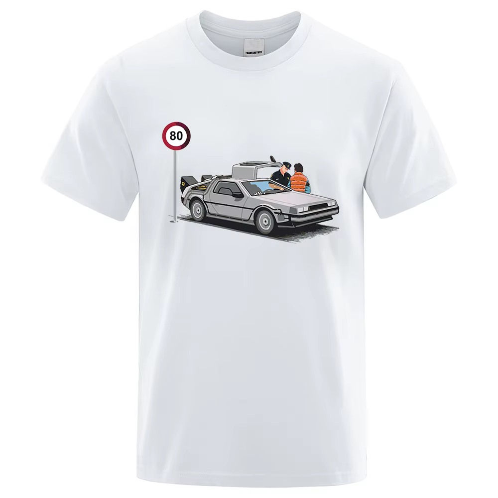 T-shirt oversize en coton pour homme, vêtement d'été décontracté, respirant, à col ras du cou