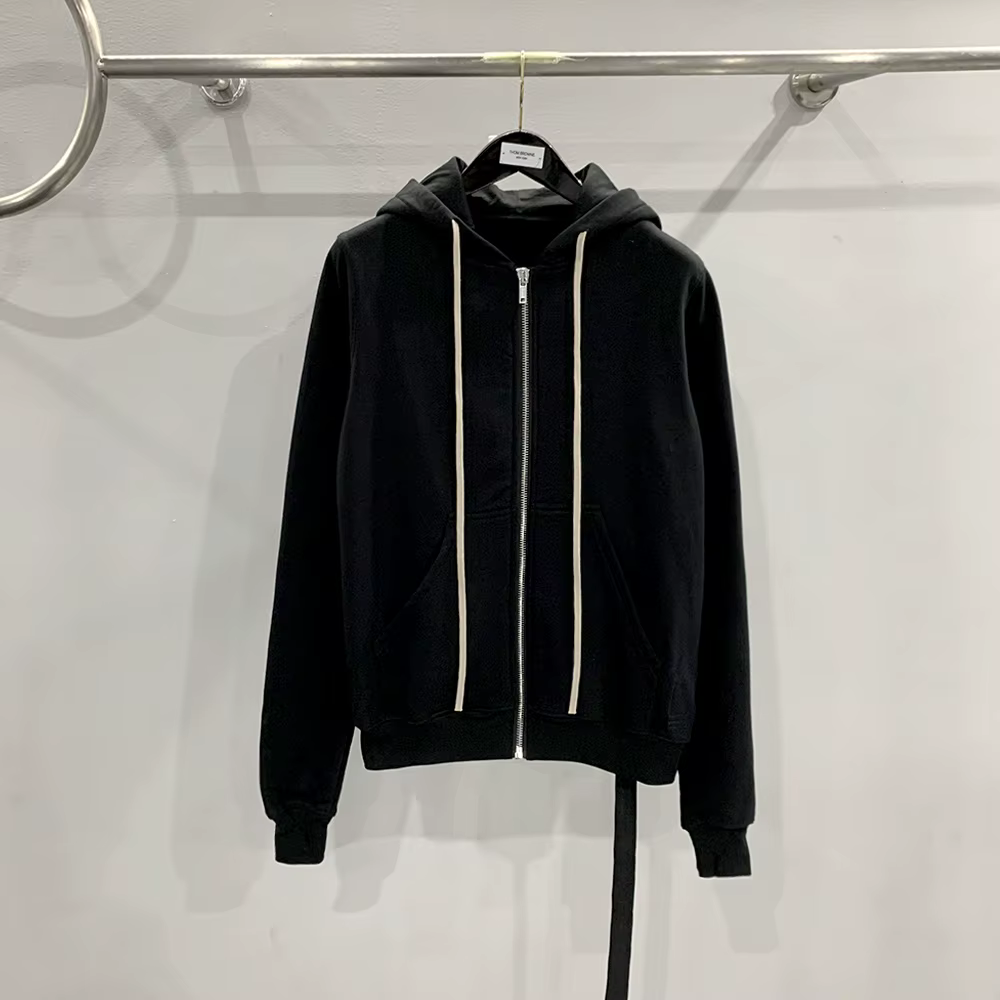 Sweat à Capuche en Coton PVD pour Homme et Femme, Vêtement Gothique avec Fermeture Éclair, Veste Noi