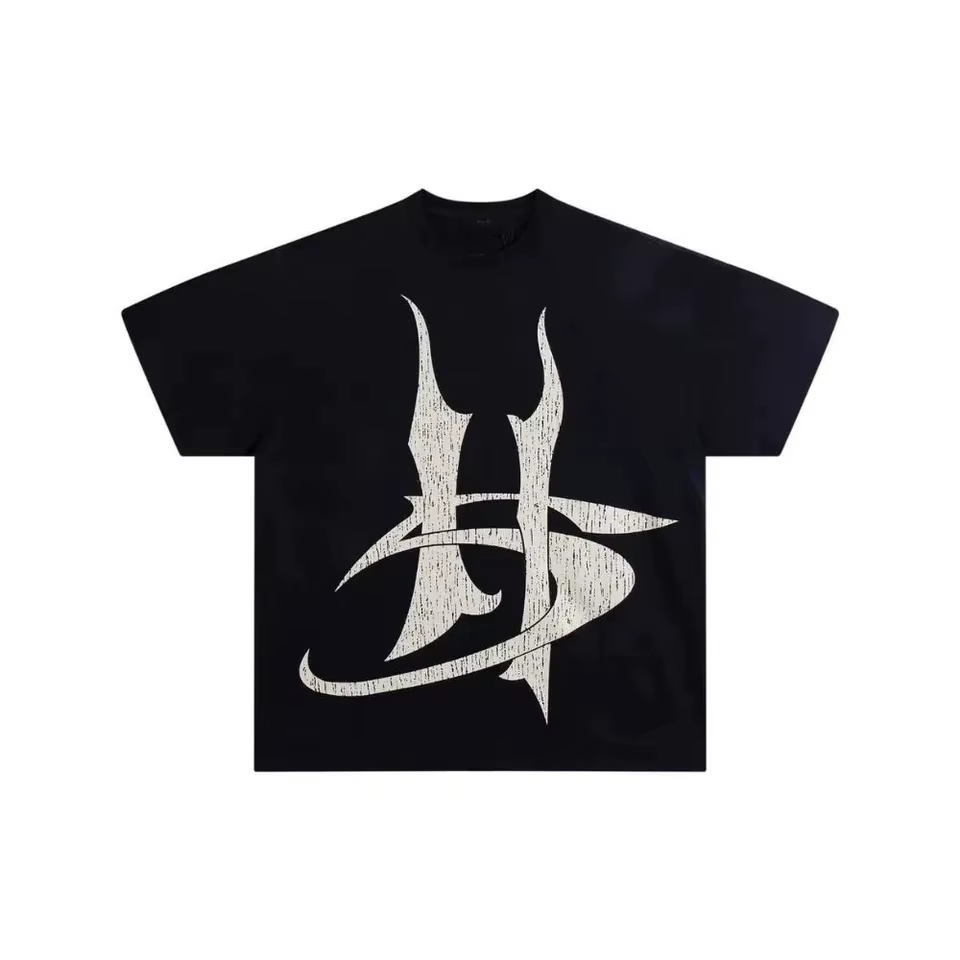 T-shirt gothique HELLSTAR, réimprimé sur nouveau tissu