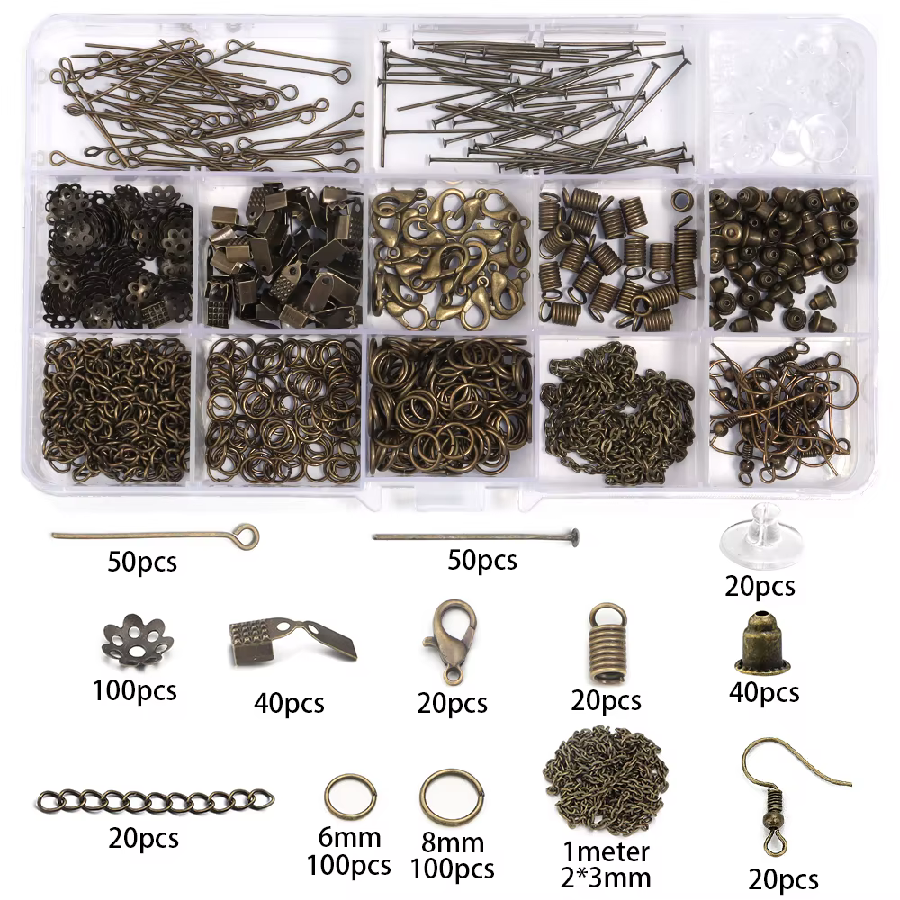 Ensembles d'accessoires de bijoux en acier inoxydable, boucles d'oreilles faites à la main bricolage