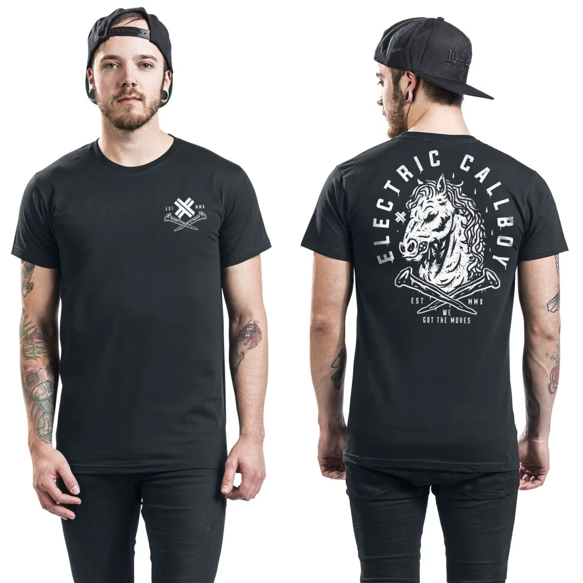 T-shirt en coton graphique Electric Callboy unisexe, manches courtes, été, marque de mode, tee-shirt