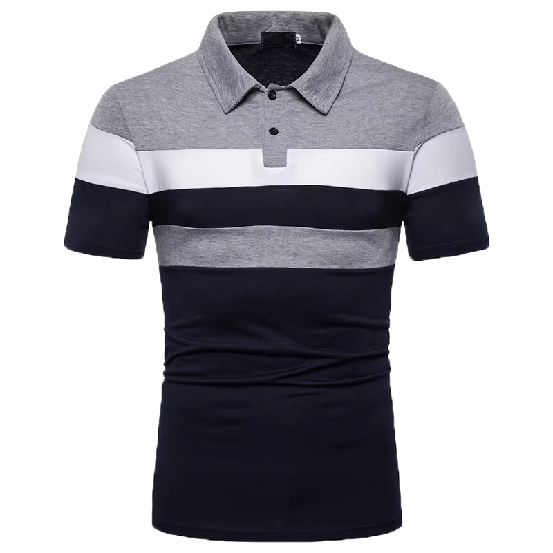 2025 Nouveau haut bloc de couleur pour hommes pour le commerce extérieur, polo pour hommes saisonnie