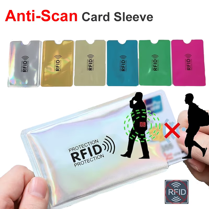 10 pièces Anti-Scan manchon de carte Anti-magnétique Anti-vol Anti RFID/NFC numérisation feuille d'a