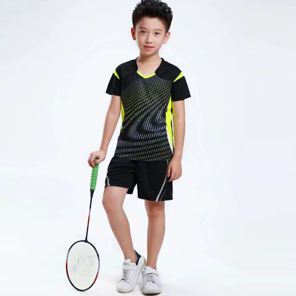Ensemble de vêtements de badminton et de tennis de table pour enfants, t-shirt à séchage rapide, sho