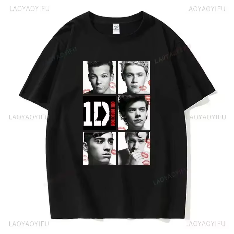 T-shirts imprimés I Love One Directions, T-shirt à manches courtes style rappeur, hauts vintage de c