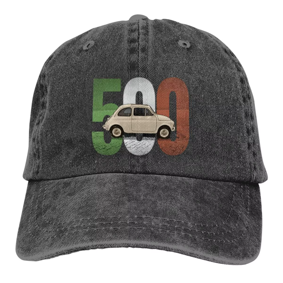 Casquette de baseball Fiat 500, classique sur blanc, pour jeunes en plein air