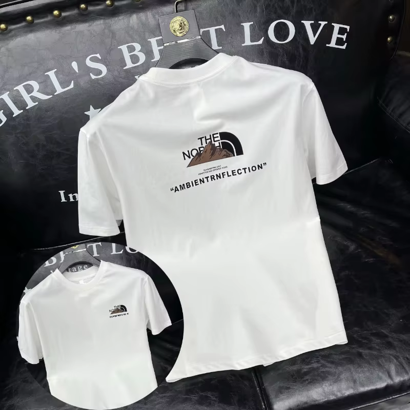 T-shirt imprimé graphique de marque de luxe Fashion 2026 pour homme et femme, col rond, en coton, vê
