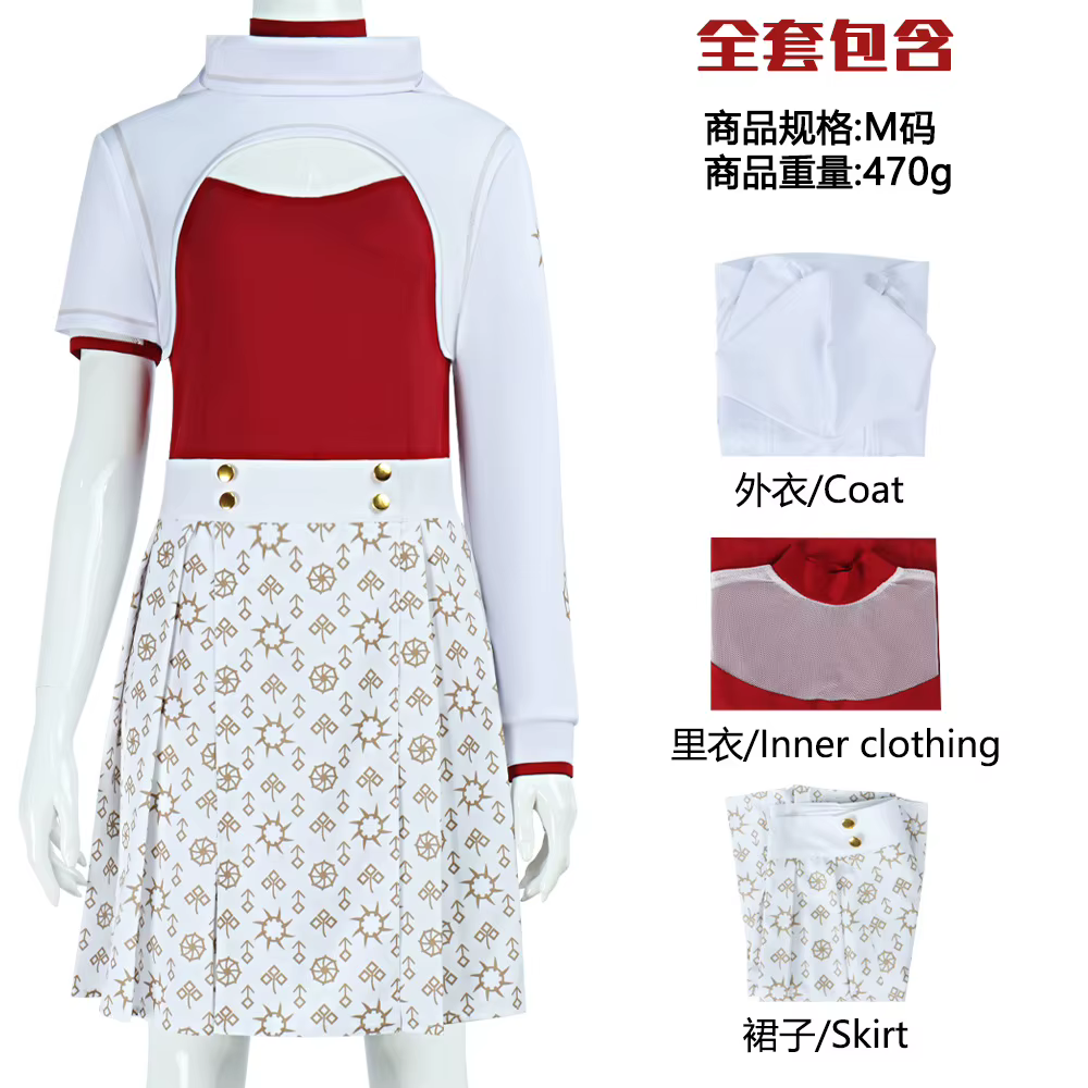 Zombies Girl Nova Cosplay veste blanche haut rouge jupe uniforme déguisement de fête tenues Hallowee