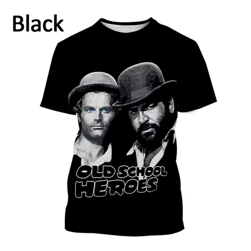 Bud Spencer Terence Hill T-shirts graphiques pour hommes T-shirt de jeu vêtements pour femmes Haraju