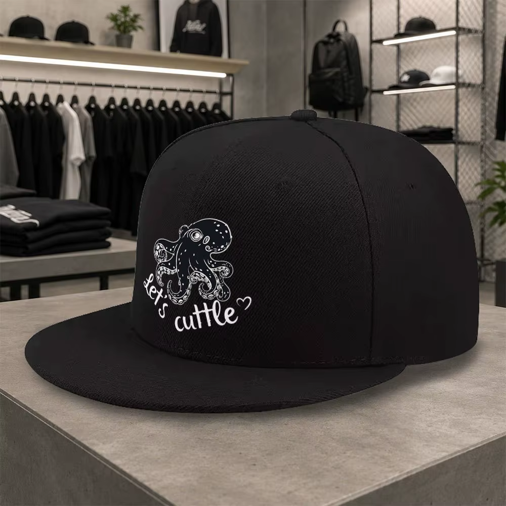 Casquette Let's Cuttle Octopus pour hommes et femmes - Casquette de baseball réglable à visière en f