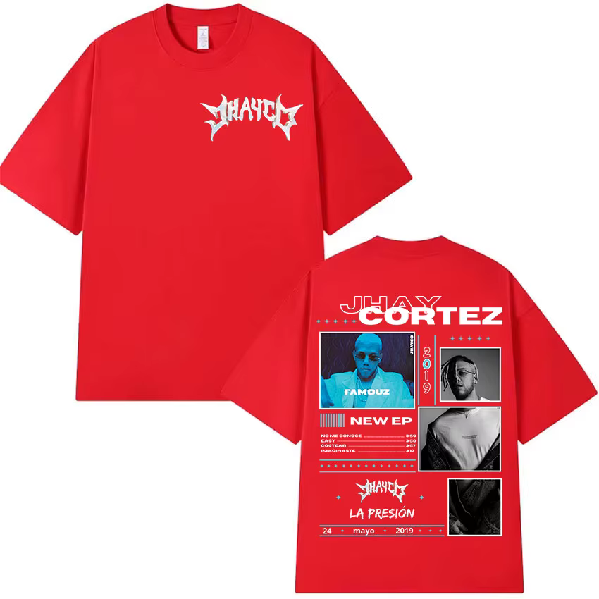 Rappeur JHAY CORTEZ LA PRESION nouvel Album T-shirt hommes Hip Hop mode coton à manches courtes T-sh