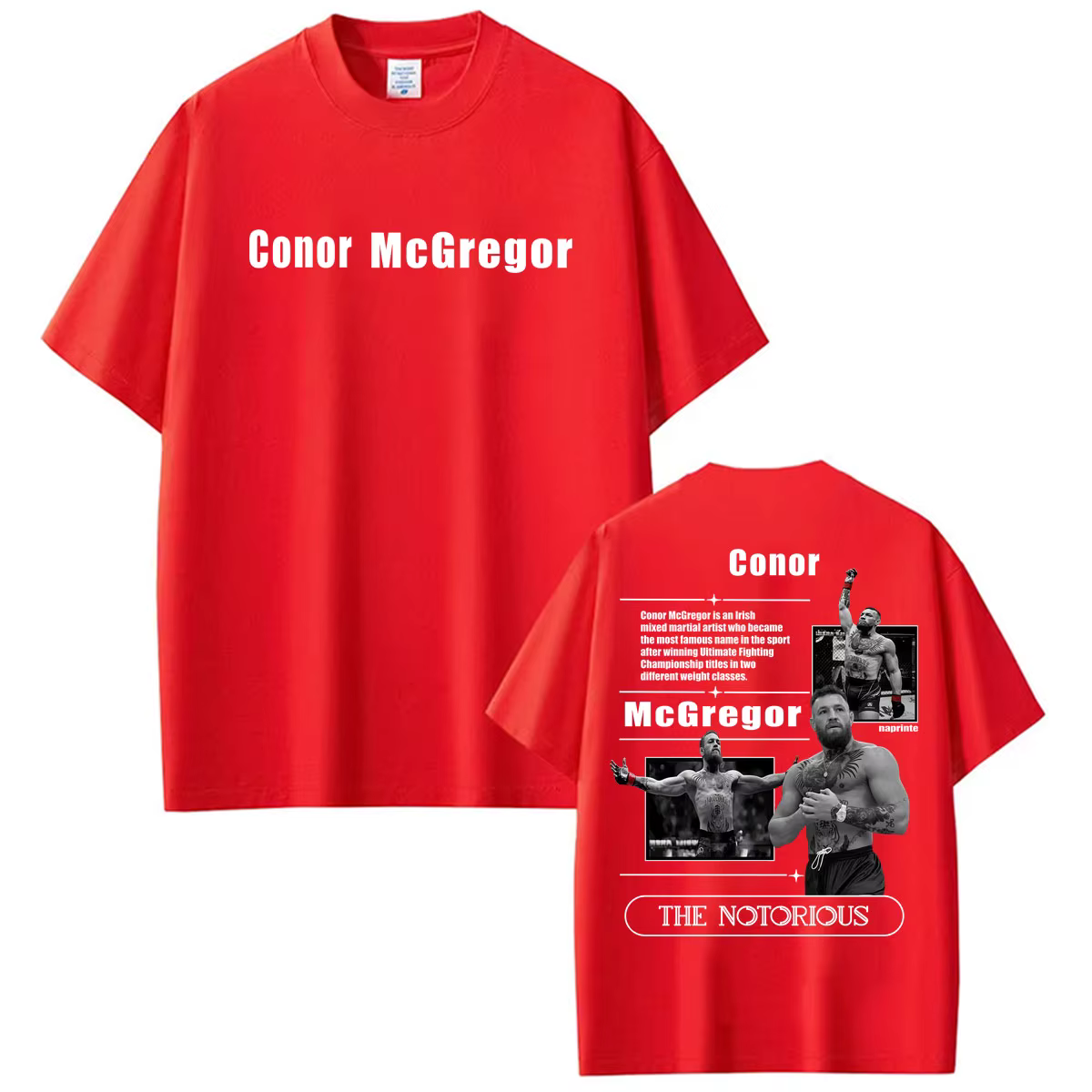 T-shirt pour hommes The Notorious Conor McGregor, cadeaux pour fans, vêtements Harajuku, esthétique 