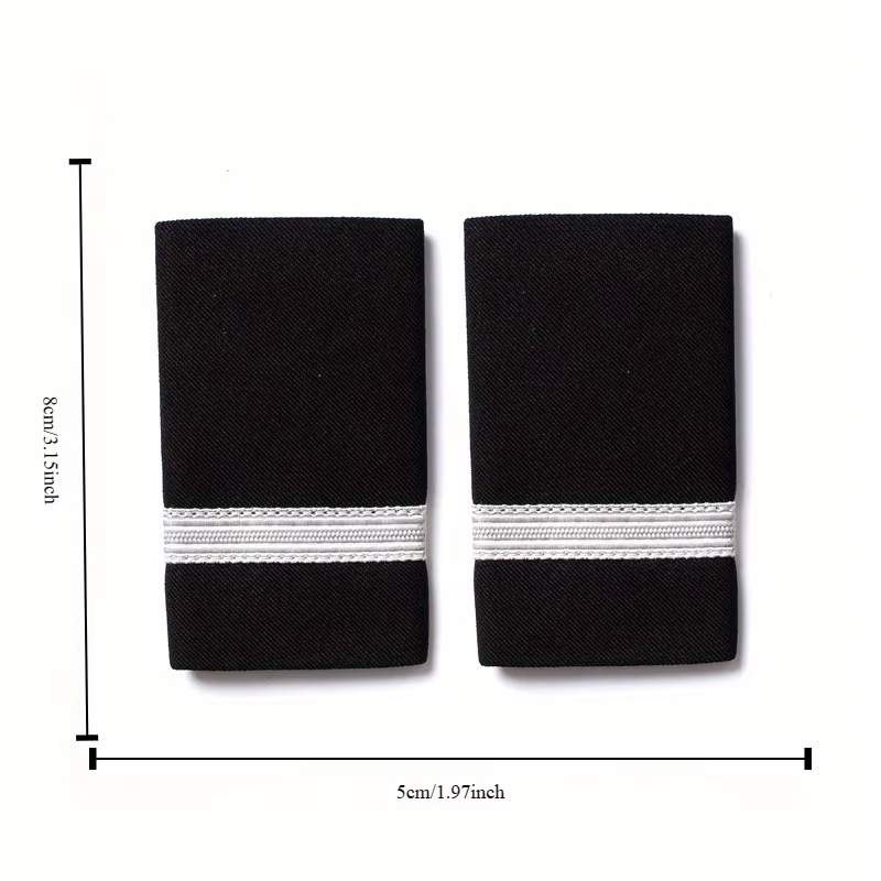 1 paire d'épaulettes décoratives pour vêtements, uniformes de pilotes professionnels, chemises à 4 b