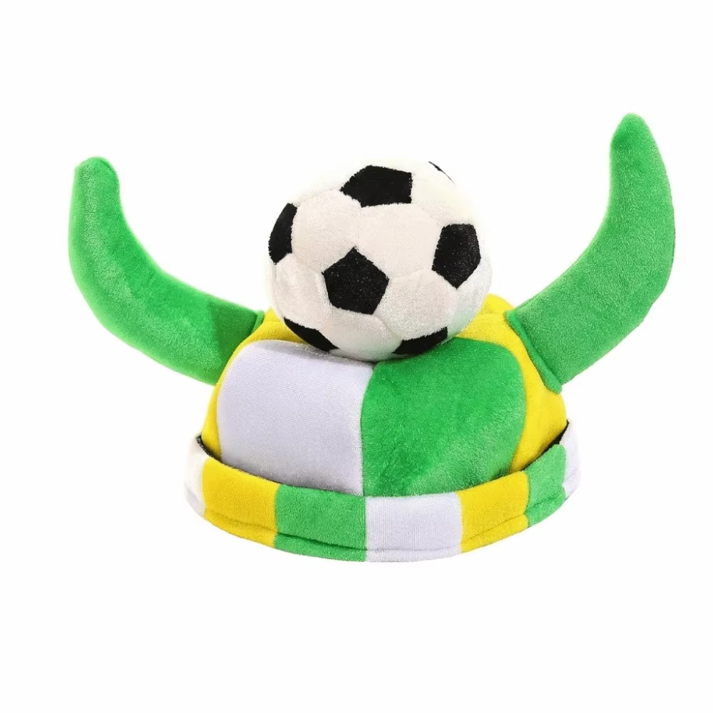 Chapeau de Carnaval en Velours Thème Football – Casquette de Football Colorée Style Sportif Entièrem
