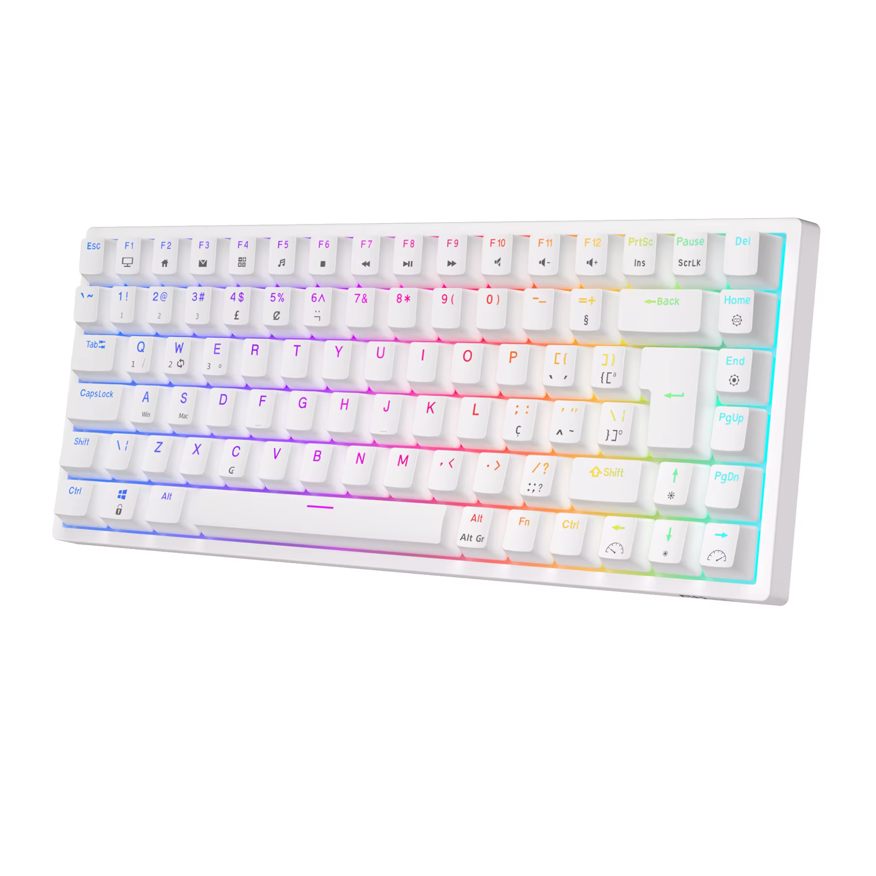 RK84 Royal Kludge clavier de jeu sans fil brésilien 84 touches rvb Tri-Mode BT5.0/2.4G/claviers méca