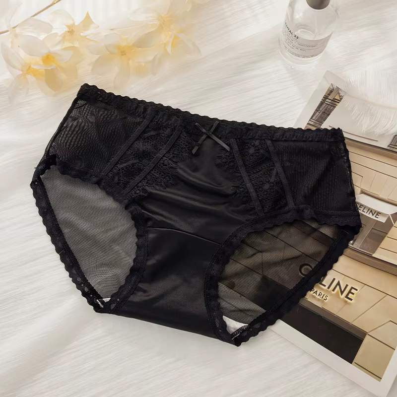Culotte Triangle Femme en Dentelle Rouge, Nouvelle Collection Année du Cheval, Respirante, Confortab