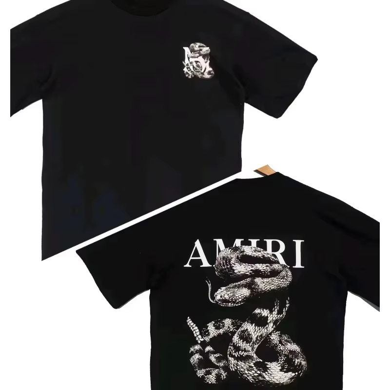 Nouveau T-shirt ample 2026 à motif serpent, luxe léger, tendance, manches courtes, unisexe, polyvale