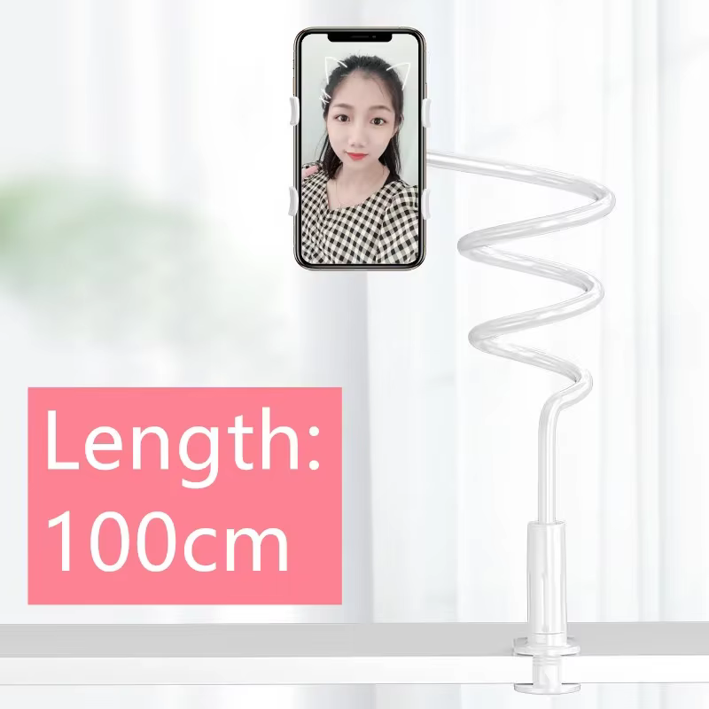 Support de téléphone à Clip de 100cm, avec poignée, bras Long Flexible, support paresseux, pince de 