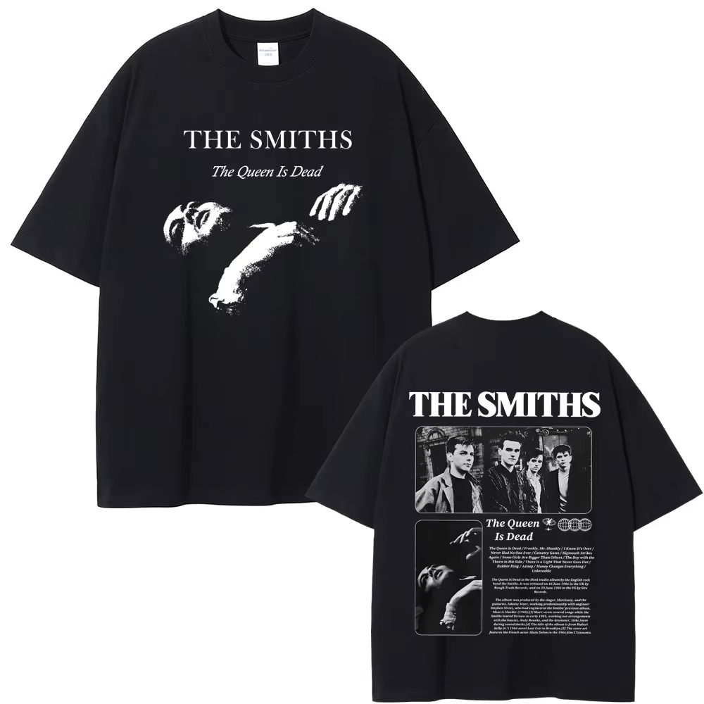 Rock Band The Smiths The Queen Is Dead 1980's Indie Morrissey T-shirt Hommes Femmes Mode Vintage Sur
