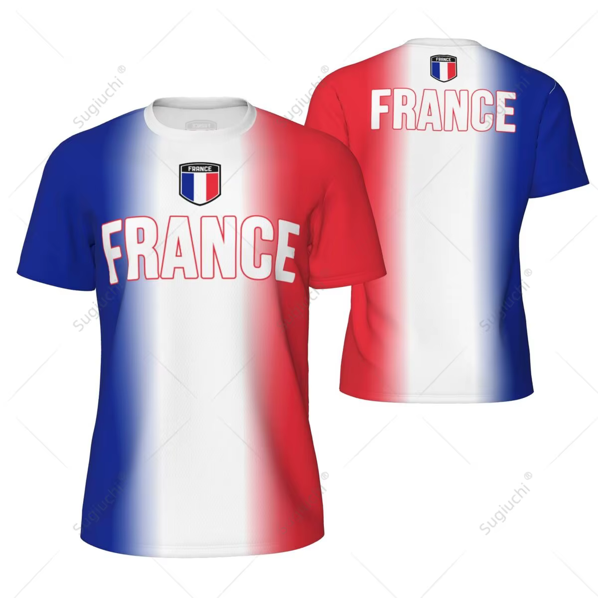 T-shirt de sport respirant à séchage rapide pour homme, imprimé 3D, maillot de football d'extérieur,