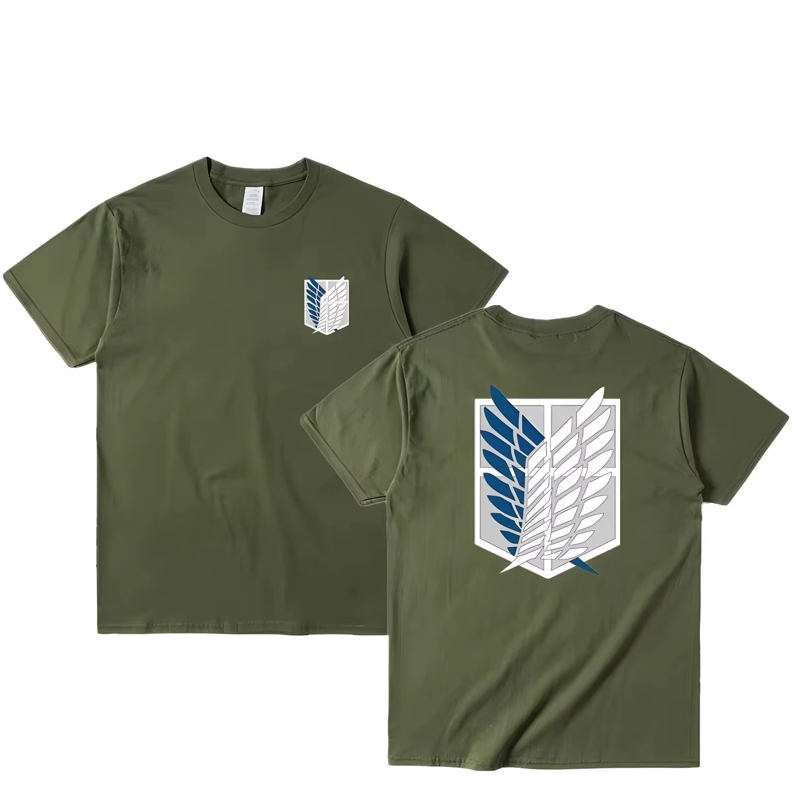 Attaque sur Titan T-shirt ailes de liberté à manches courtes Ackerman Mikasa Eren Jaeger hommes haut