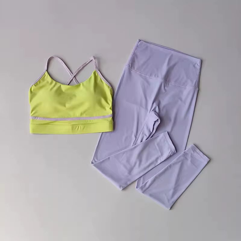 Ensemble de yoga pour femmes, ensemble d'entraînement 2 pièces, leggings de yoga taille haute, souti