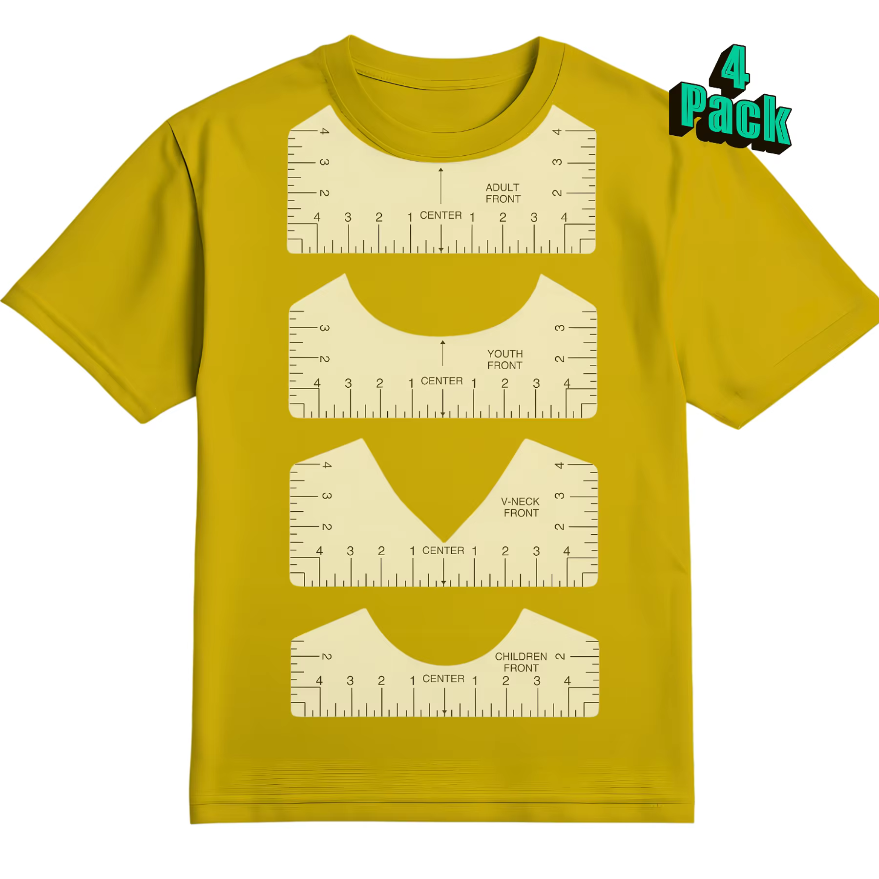 Guide de règle de T-shirt pour l'alignement du vinyle, règles de T-shirt au centre, fournitures de c