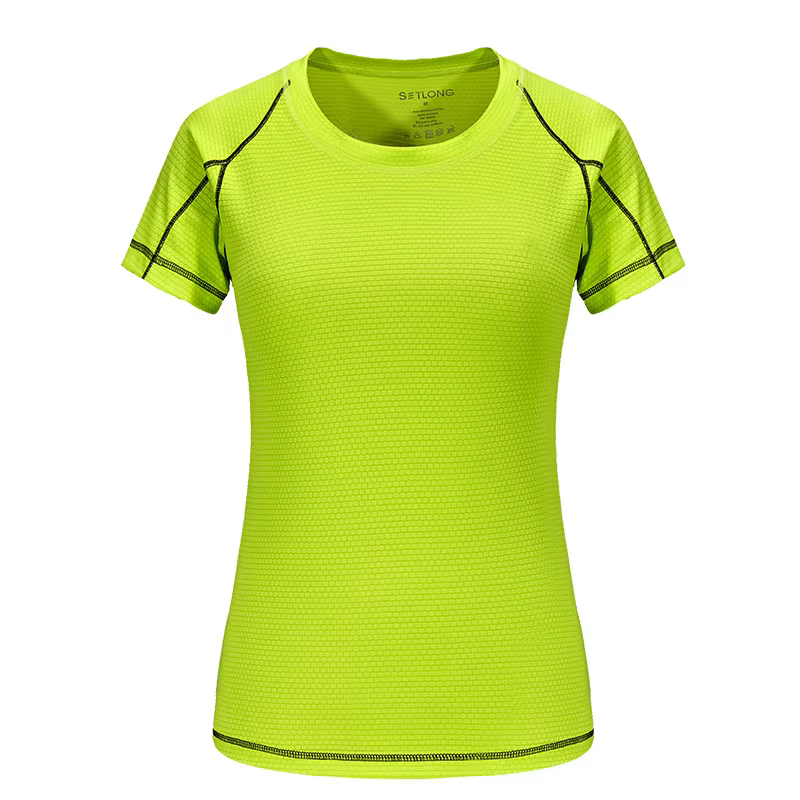 T-shirts à manches courtes à séchage rapide pour femmes – Chemises anti-humidité, hauts de sport pou