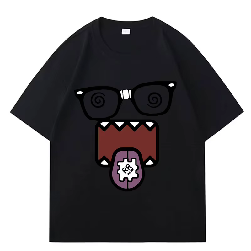 T-shirts Domo Kun Funny Meme pour hommes et femmes, vêtements décontractés, t-shirts à manches court