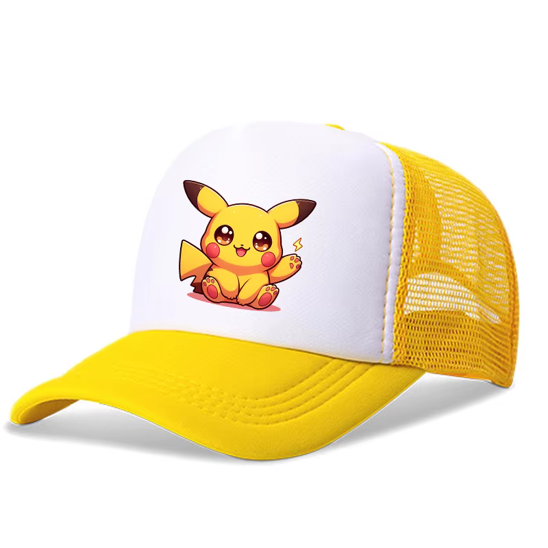 Casquette de baseball Kawaii Pikachu et Squirtle, motif dessin animé Pokémon, pour enfants et adulte