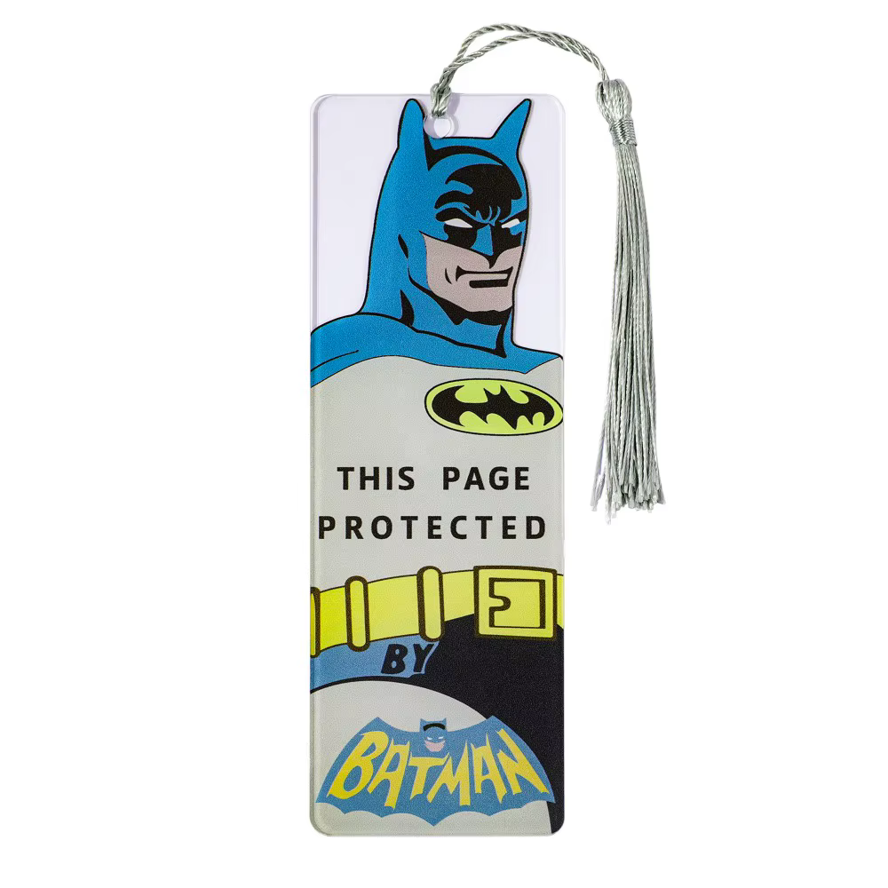 Marque-page à pompon DC Superhero Batman, support de page créatif de dessin animé, papeterie, cadeau