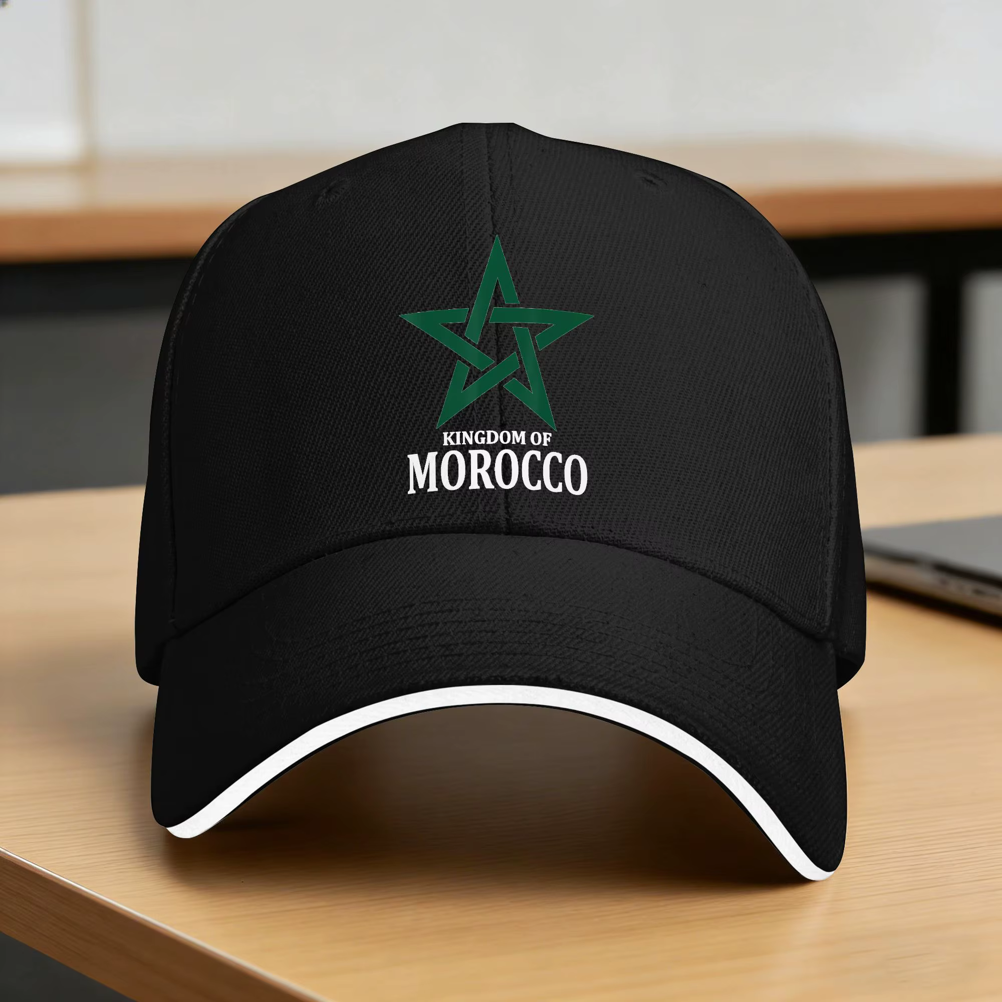 Casquette de baseball décontractée avec drapeau du Royaume du Maroc, pour la randonnée, la pêche, le
