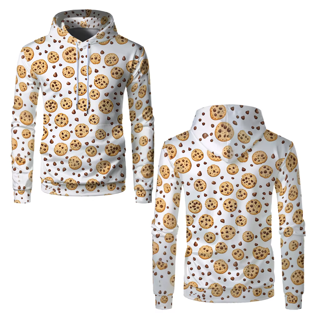 Sweat à capuche personnalisé imprimé en 3D avec fermeture éclair, lien à capuche pour hommes automne