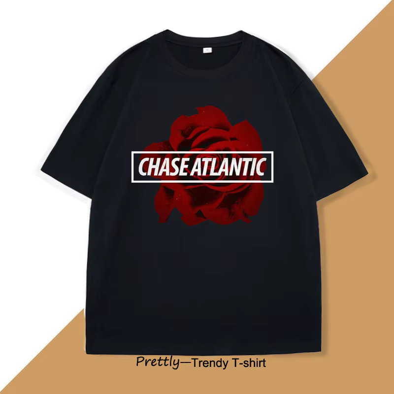 Chase Atlantic Flower T-shirt en coton pour hommes et femmes, T-shirt à manches courtes, Tee Clothes
