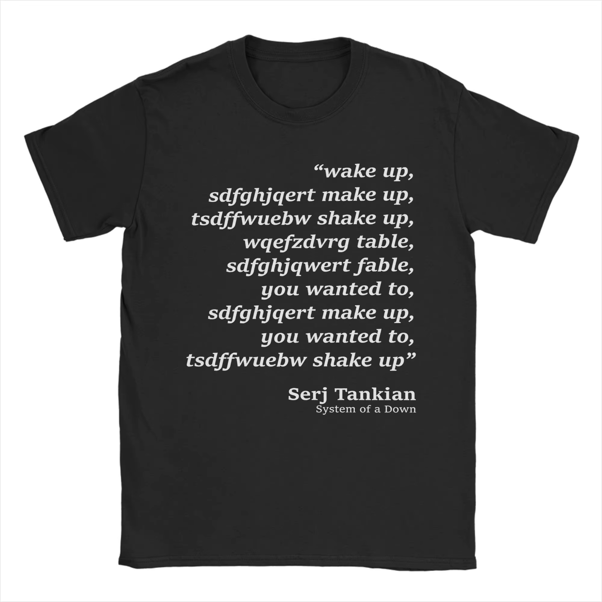 T-shirts parodiques System of a Down Chop Suey pour hommes, t-shirt décontracté en pur coton, à manc