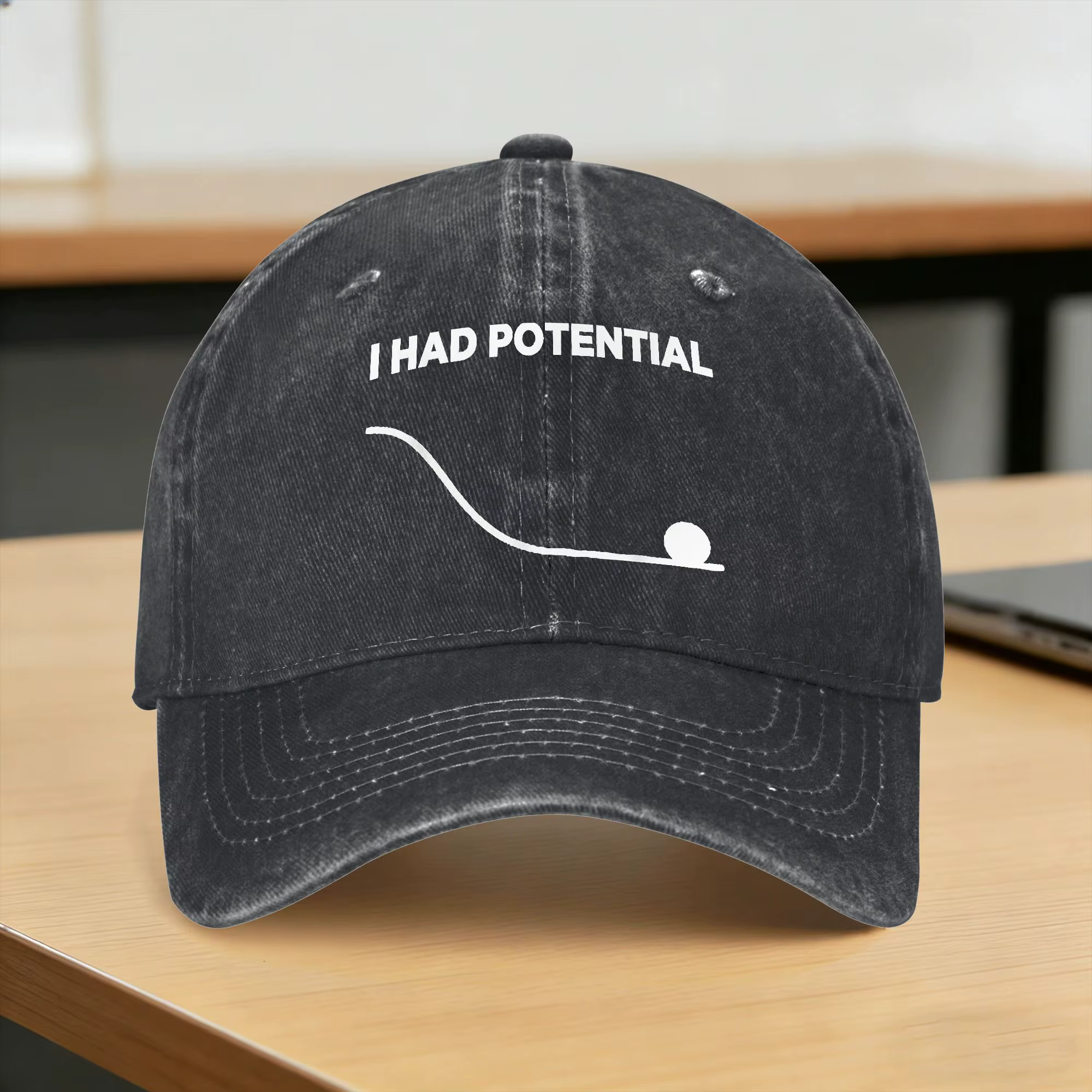 Casquette de baseball 'I Had Potential' pour homme et femme, style 'Trucker', personnalisable avec l
