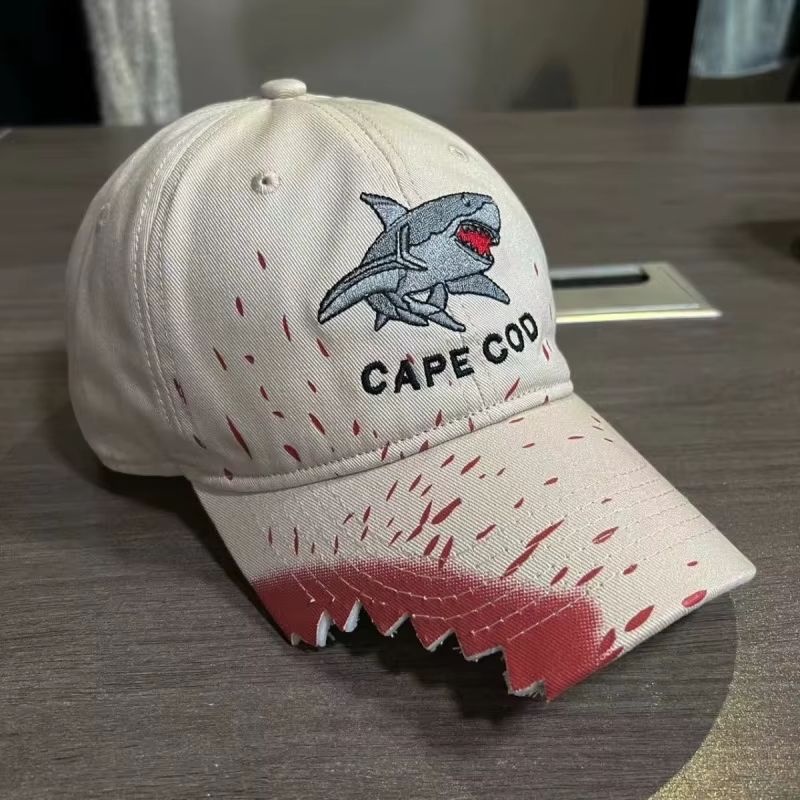 Casquette de Baseball morsure de requin pour hommes et femmes, chapeau de soleil respirant en coton 
